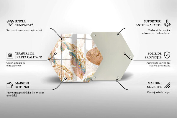 Protection plaque induction Plumes et feuilles de bohème