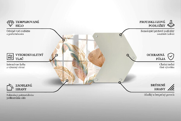 Protection plaque induction Plumes et feuilles de bohème