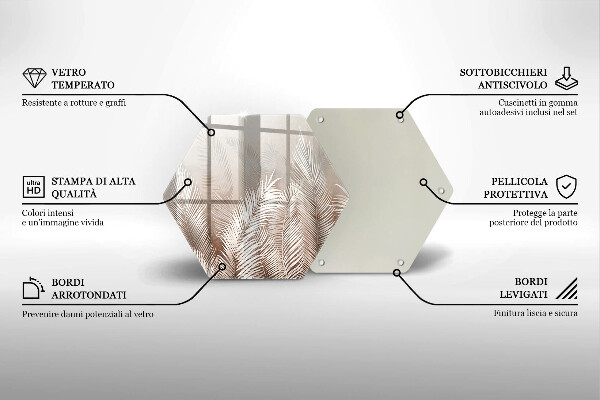 Protection plaque induction Feuilles de végétation bohème