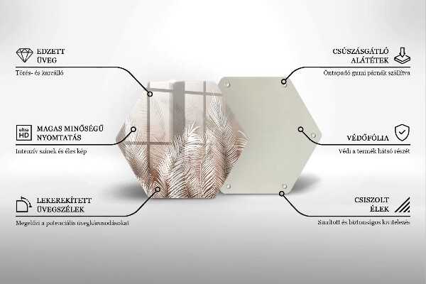 Protection plaque induction Feuilles de végétation bohème