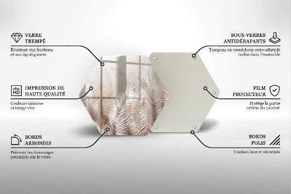 Protection plaque induction Feuilles de végétation bohème