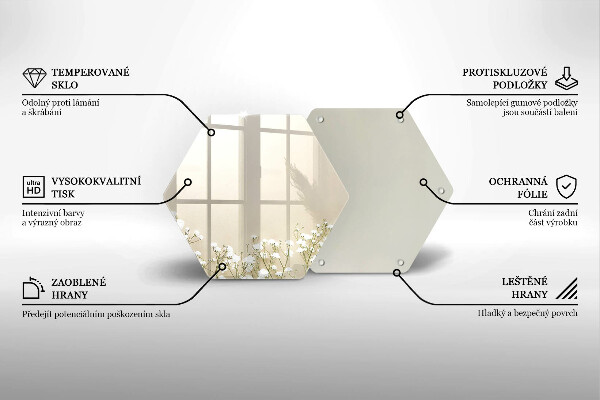 Protection plaque induction Fleurs de bohème en plâtre