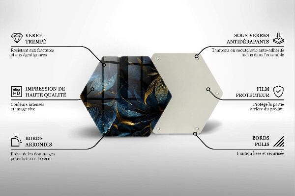 Protection plaque induction Feuilles décoratives avec de l'or