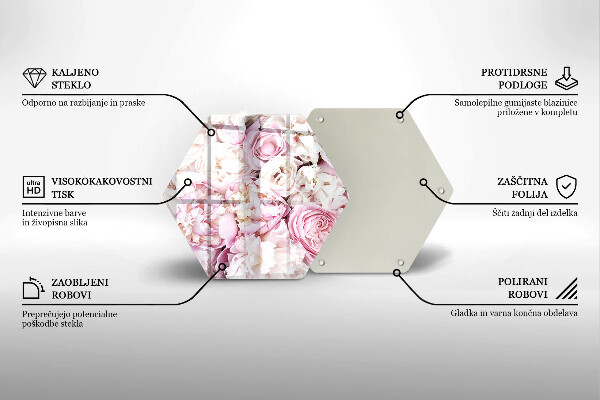 Protection plaque induction Bouquet de pivoines