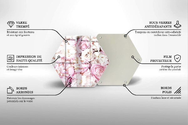 Protection plaque induction Bouquet de pivoines