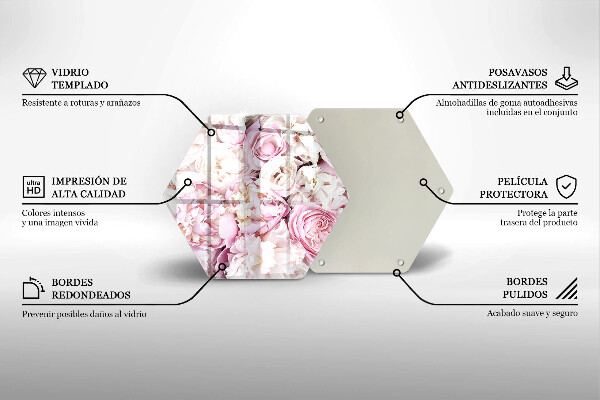 Protection plaque induction Bouquet de pivoines