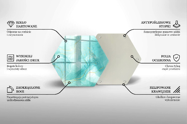 Protection plaque induction Abstraction bleue et dorée