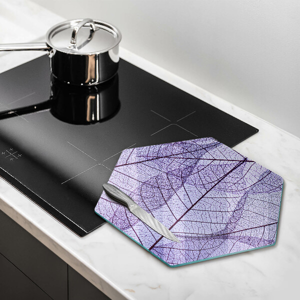 Protection plaque induction Feuilles veinées