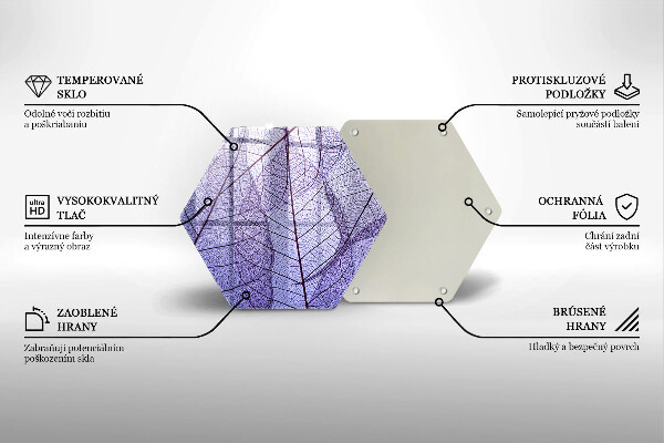 Protection plaque induction Feuilles veinées