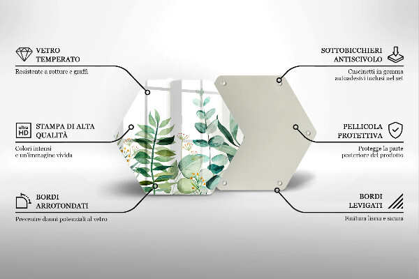 Protection plaque induction Illustration de feuilles de plantes