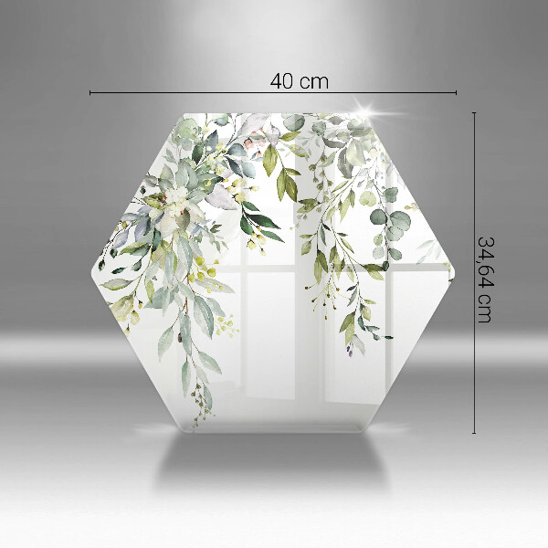 Protection plaque induction Feuilles et fleurs décoratives