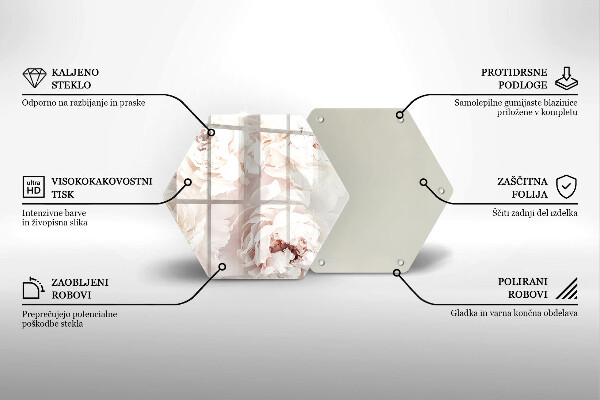 Protection plaque induction Pivoines pastel