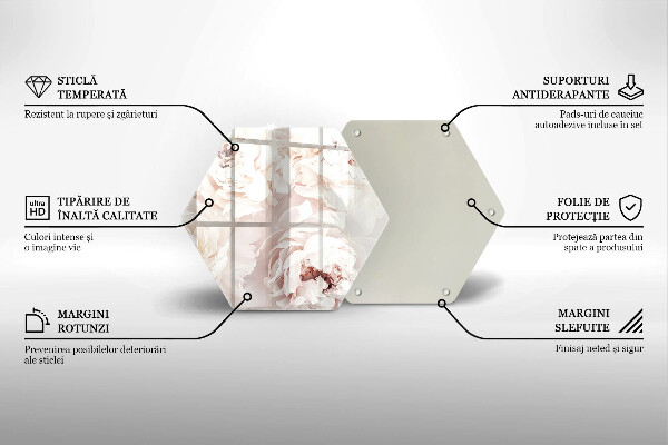 Protection plaque induction Pivoines pastel