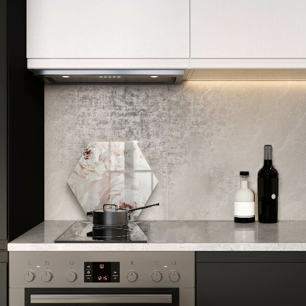 Protection plaque induction Pivoines pastel