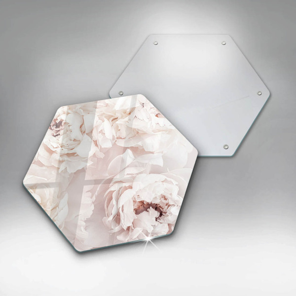 Protection plaque induction Pivoines pastel