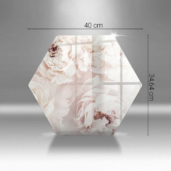 Protection plaque induction Pivoines pastel