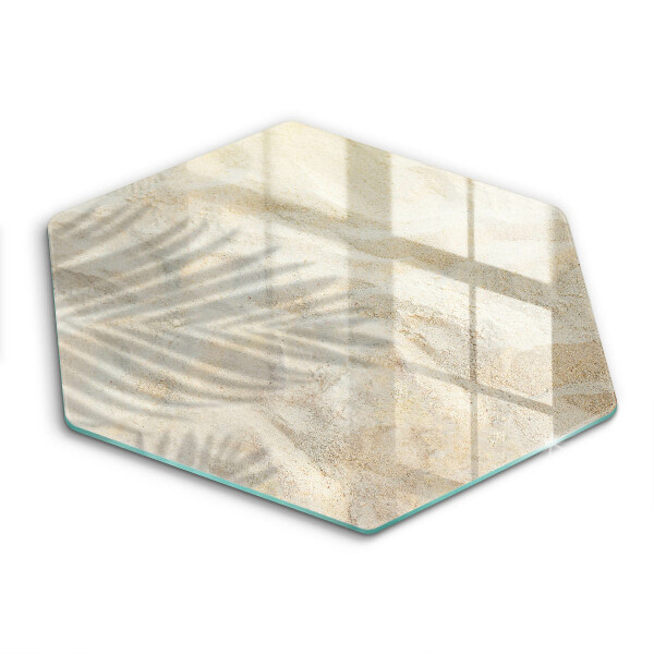 Protection plaque induction Feuilles de palmier et sable