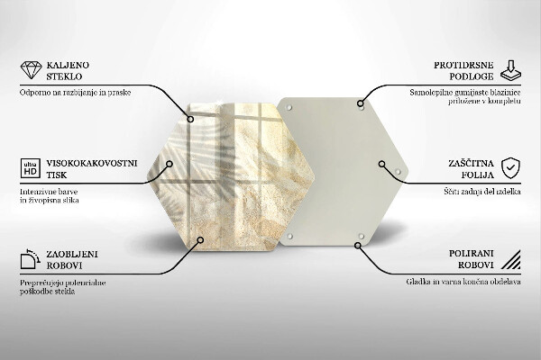 Protection plaque induction Feuilles de palmier et sable