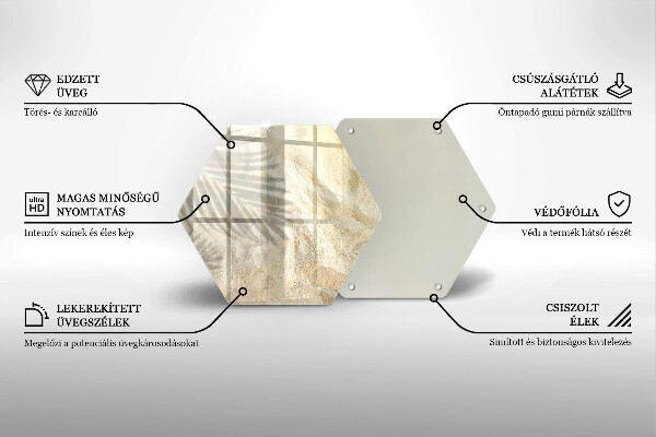 Protection plaque induction Feuilles de palmier et sable