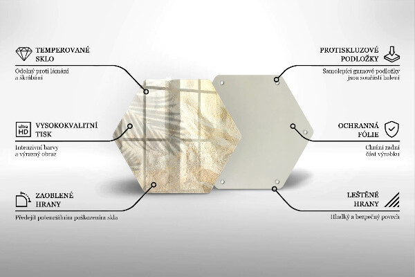 Protection plaque induction Feuilles de palmier et sable