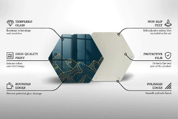 Protection plaque induction Montagnes abstraites