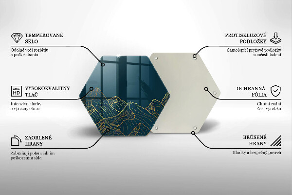 Protection plaque induction Montagnes abstraites