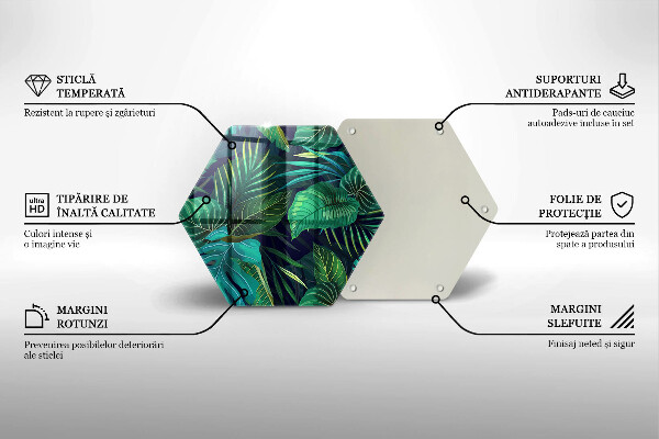 Protection plaque induction Illustration de feuilles de jungle