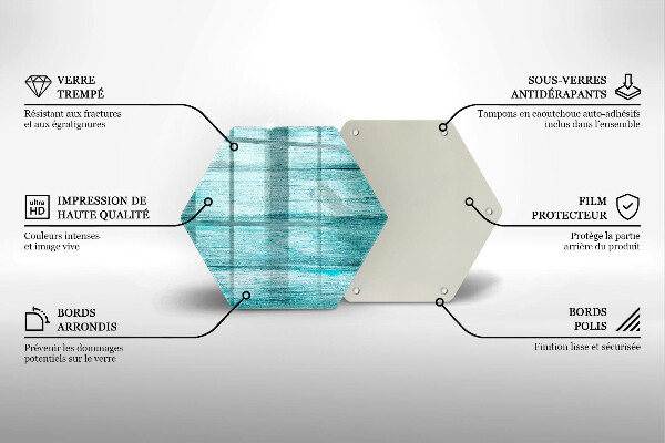 Protection plaque induction Planches de bois vintage