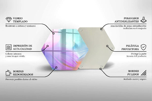 Protection plaque induction Plumes pastels