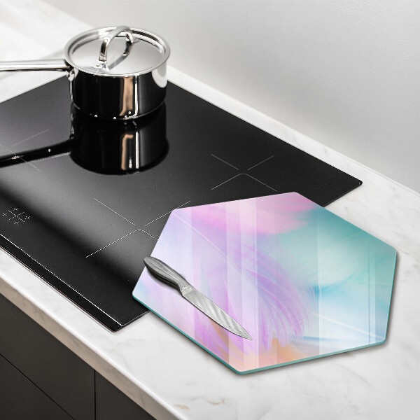 Protection plaque induction Plumes pastels