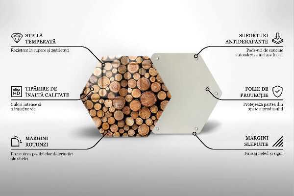 Protection plaque induction Des troncs d'arbres