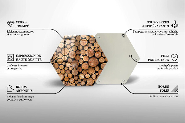 Protection plaque induction Des troncs d'arbres