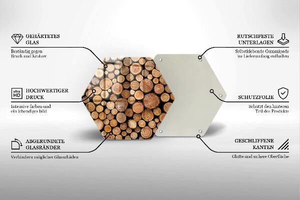 Protection plaque induction Des troncs d'arbres