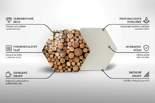 Protection plaque induction Des troncs d'arbres