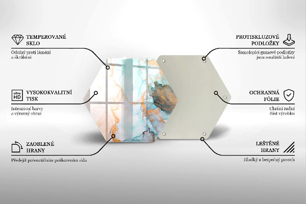 Protection plaque induction Abstraction de marbre