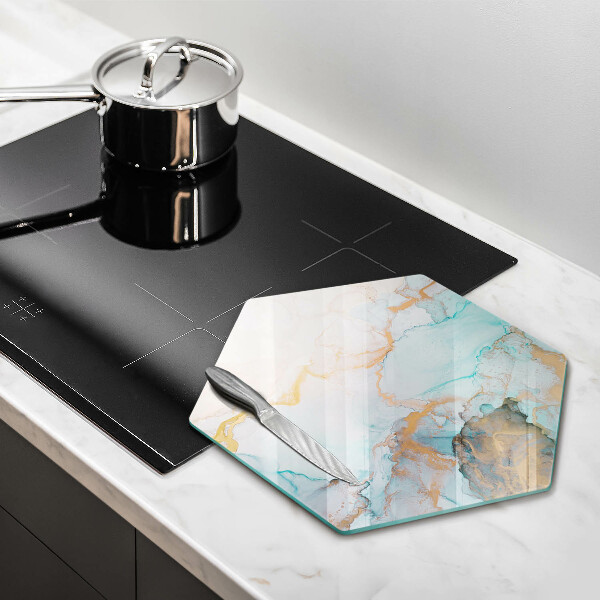 Protection plaque induction Abstraction de marbre