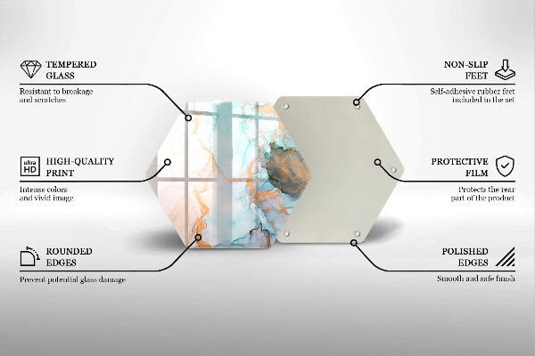 Protection plaque induction Abstraction de marbre