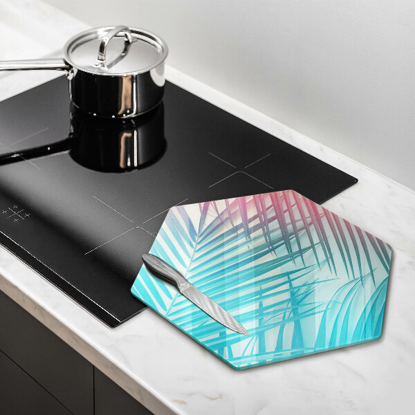 Cache plaque de cuisson Feuilles pastel