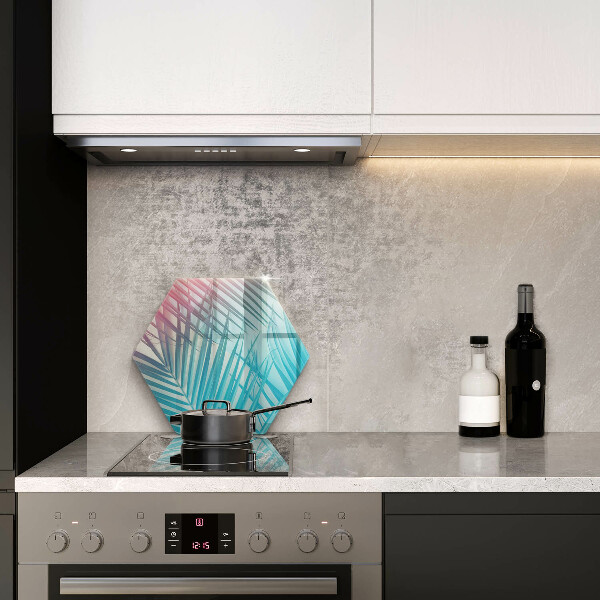 Cache plaque de cuisson Feuilles pastel