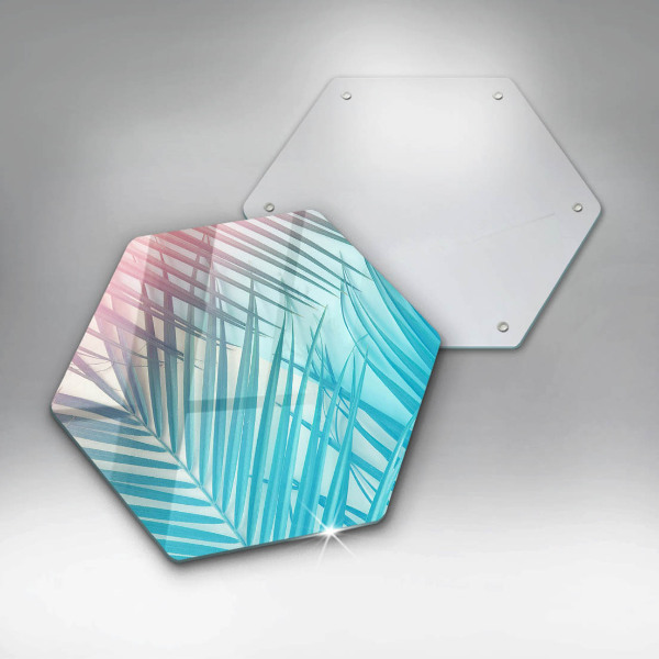 Cache plaque de cuisson Feuilles pastel