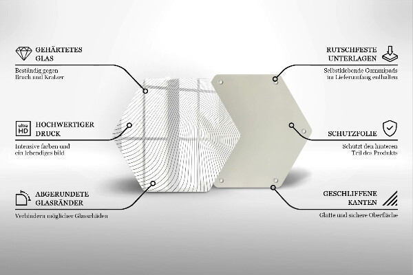 Cache plaque de cuisson Modèle de lignes modernes