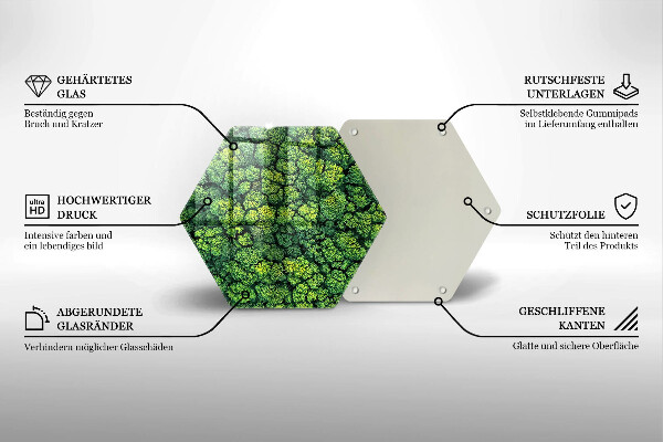 Cache plaque de cuisson Plante de mousse naturelle