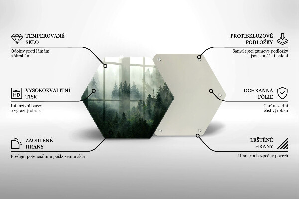 Cache plaque de cuisson Paysage forestier brumeux