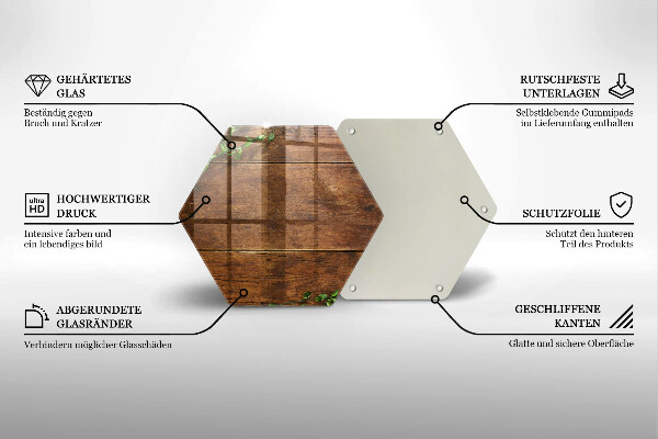 Cache plaque de cuisson Planches et feuilles de bois