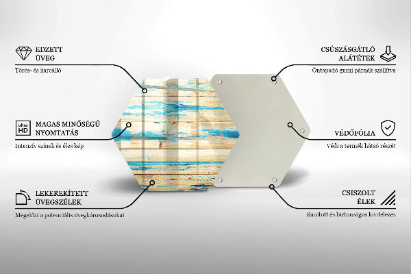 Cache plaque de cuisson Planches de bois rétro
