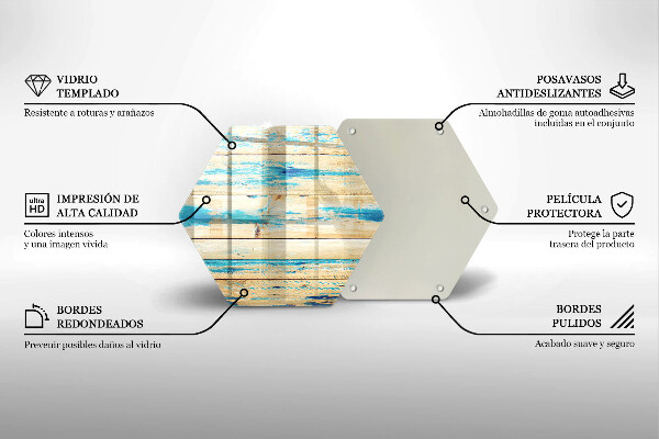 Cache plaque de cuisson Planches de bois rétro