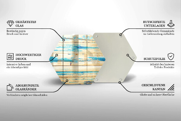 Cache plaque de cuisson Planches de bois rétro