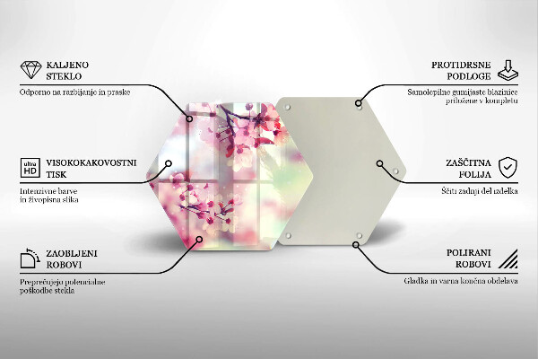 Cache plaque de cuisson Fleurs de pommier nature