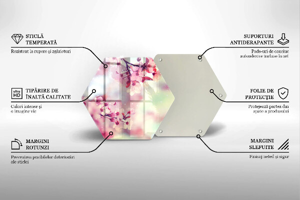 Cache plaque de cuisson Fleurs de pommier nature