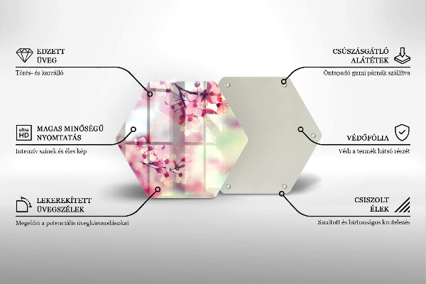 Cache plaque de cuisson Fleurs de pommier nature